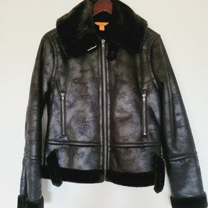 JOE FRESH BLACK  WARM MOTO JACKET